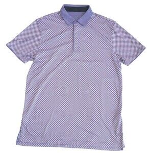 NWOT Mens Head Golf Lavender Dots Quick Dry Stretch SS Golfing Polo Shirt Size L